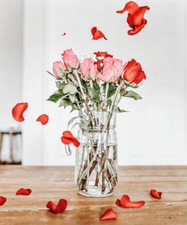red roses on Valentine's Day