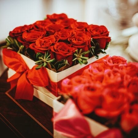 red roses on valentine's day